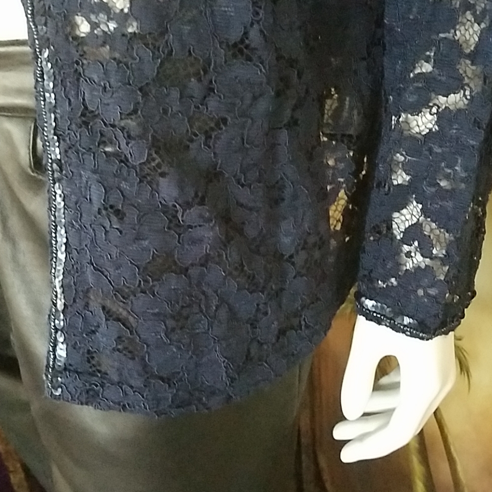 B2G1 Roaman's Blue lace with sequin detail - Picture 6 of 8